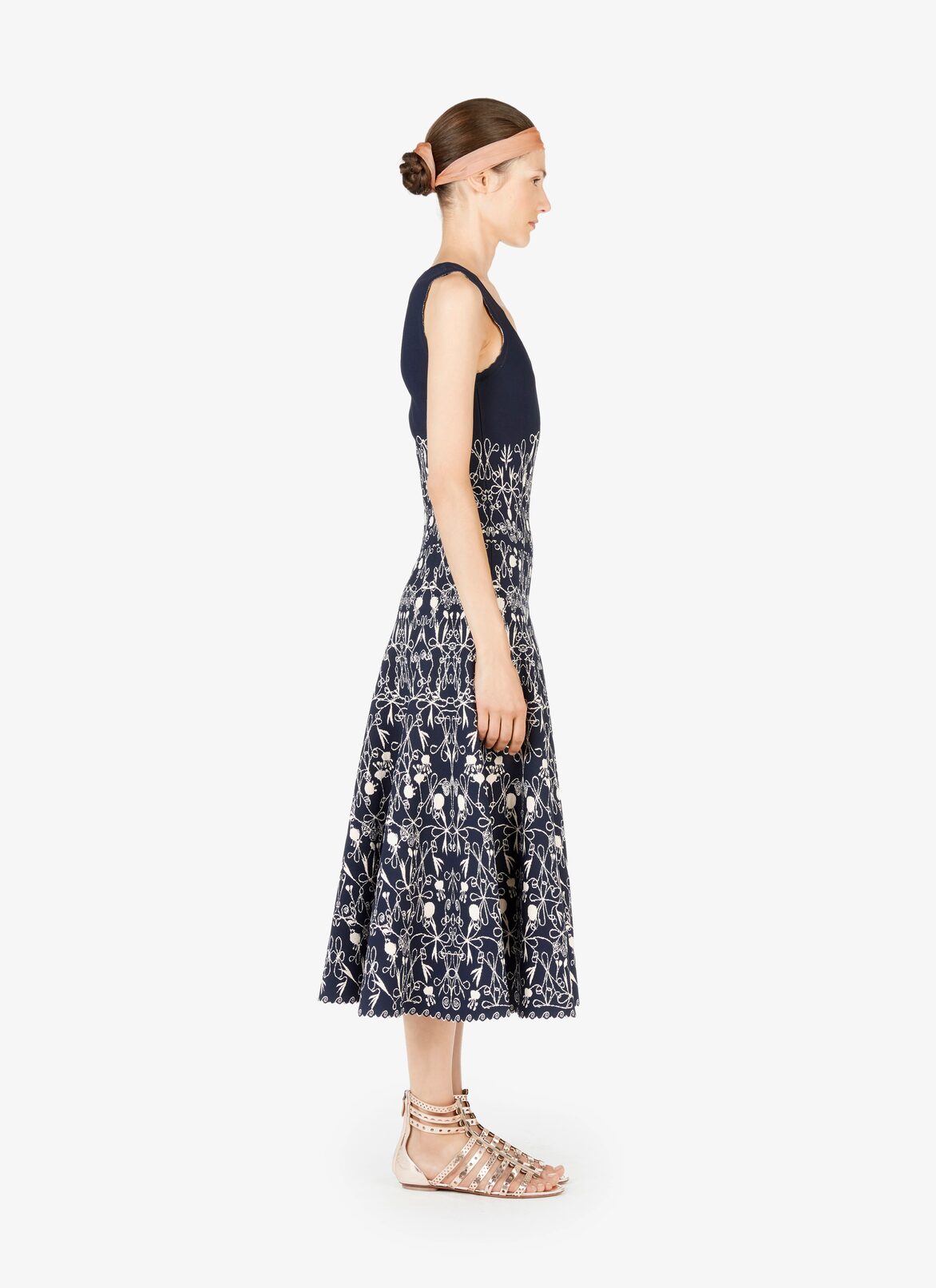 Long Dress ALAÏA BLUE/BEIGE LONG DRESS